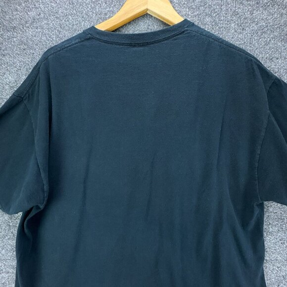 Dragon Skull T Shirt Mens Extra Large Black Red Grunge Punk Goth AOP Gildan - Picture 6 of 11